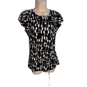 Women's Merona Black & White Dress Shirt S